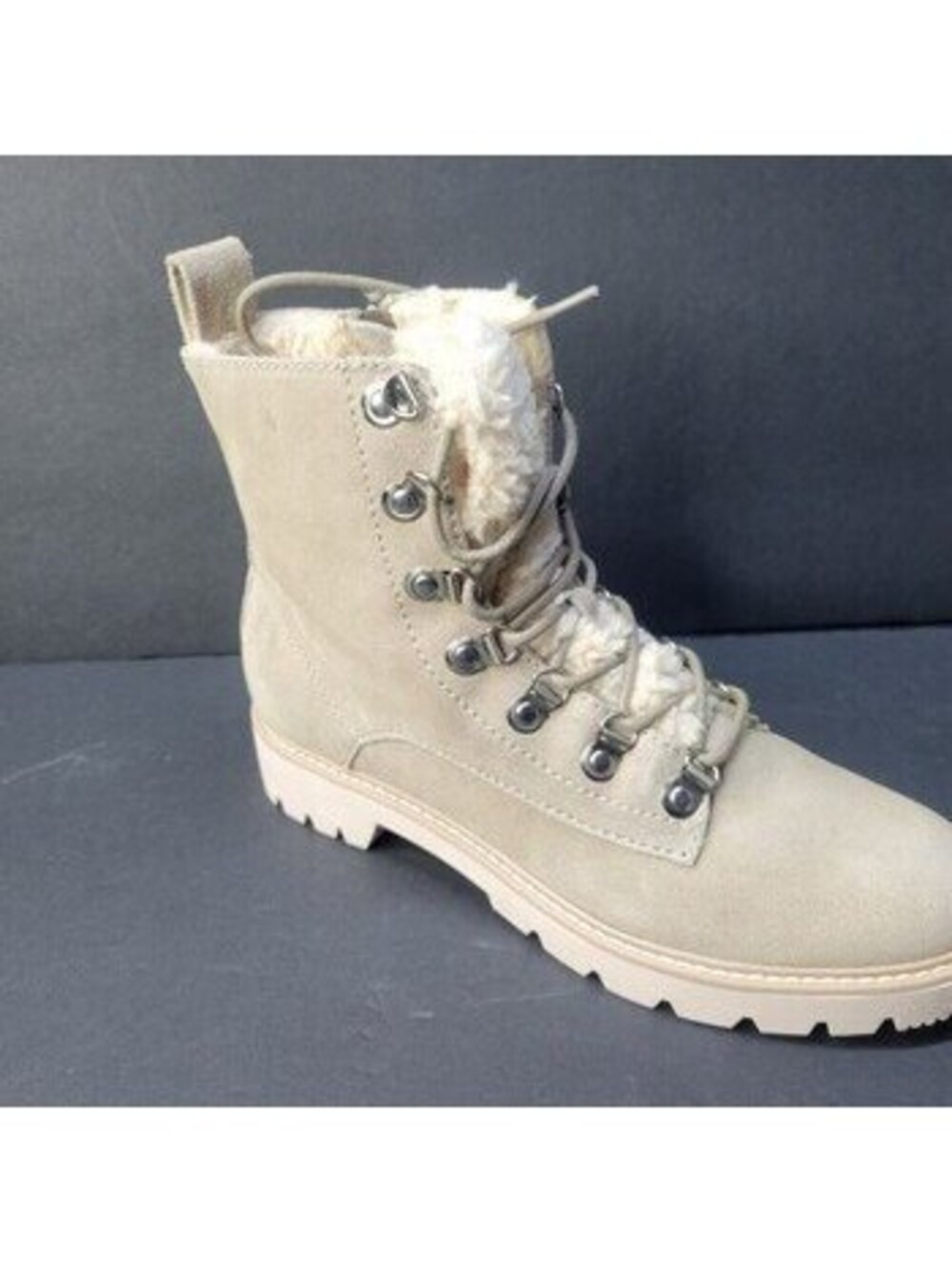 Dolce Vita Womens Polik Hiker Puck Booties DK Taupe Suede Size 10 *NWOB*